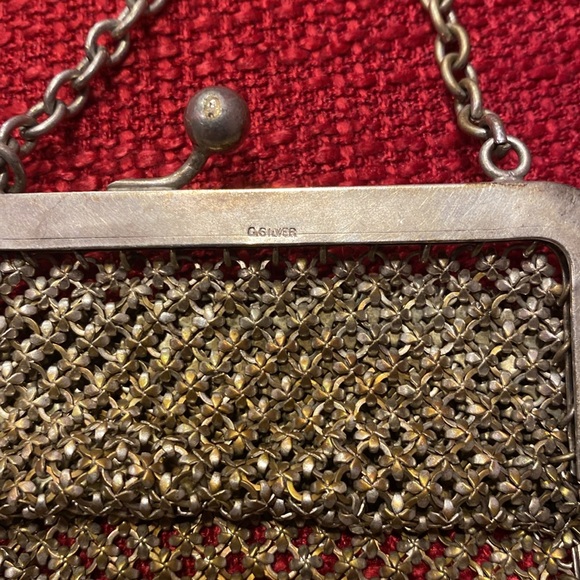 1900s Antique German Silver Chain Mail Purse Kiss Lock Closure - Picture 11 of 13
